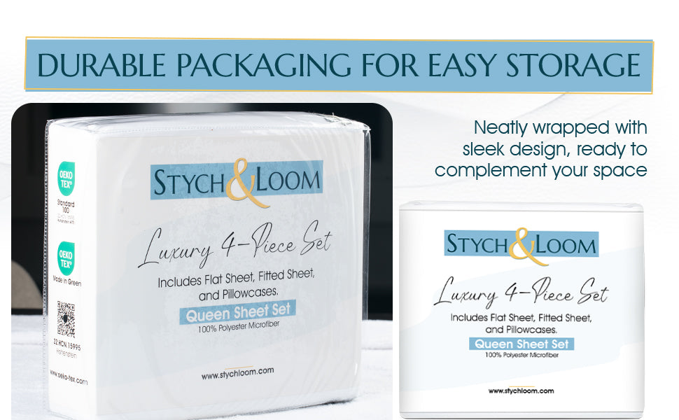 King Size Sheets Set - 4 Piece, Easy to Maintain Microfiber King Sheets with Pillow Cases for Men and Women, Fade and Wrinkle-Resistant Bedding Set